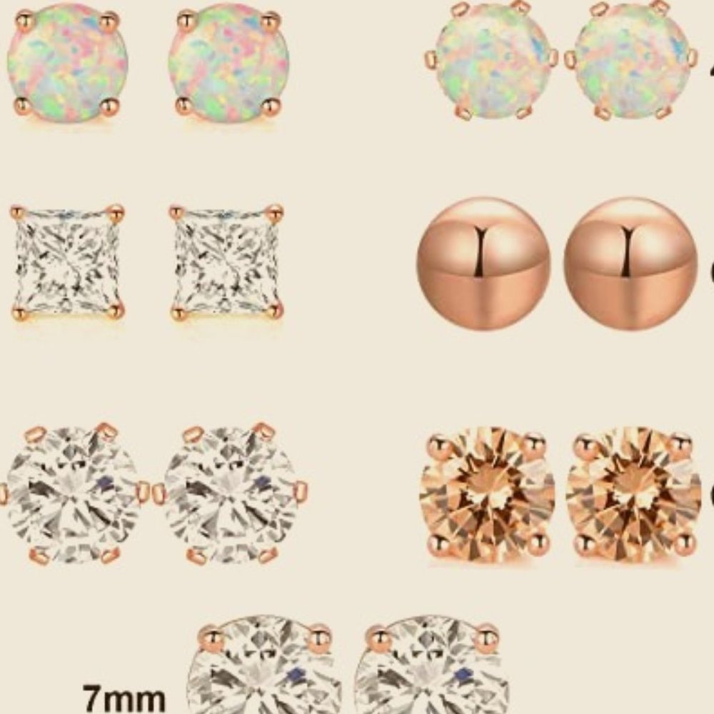 7 pairs earrings Hypoallergenic